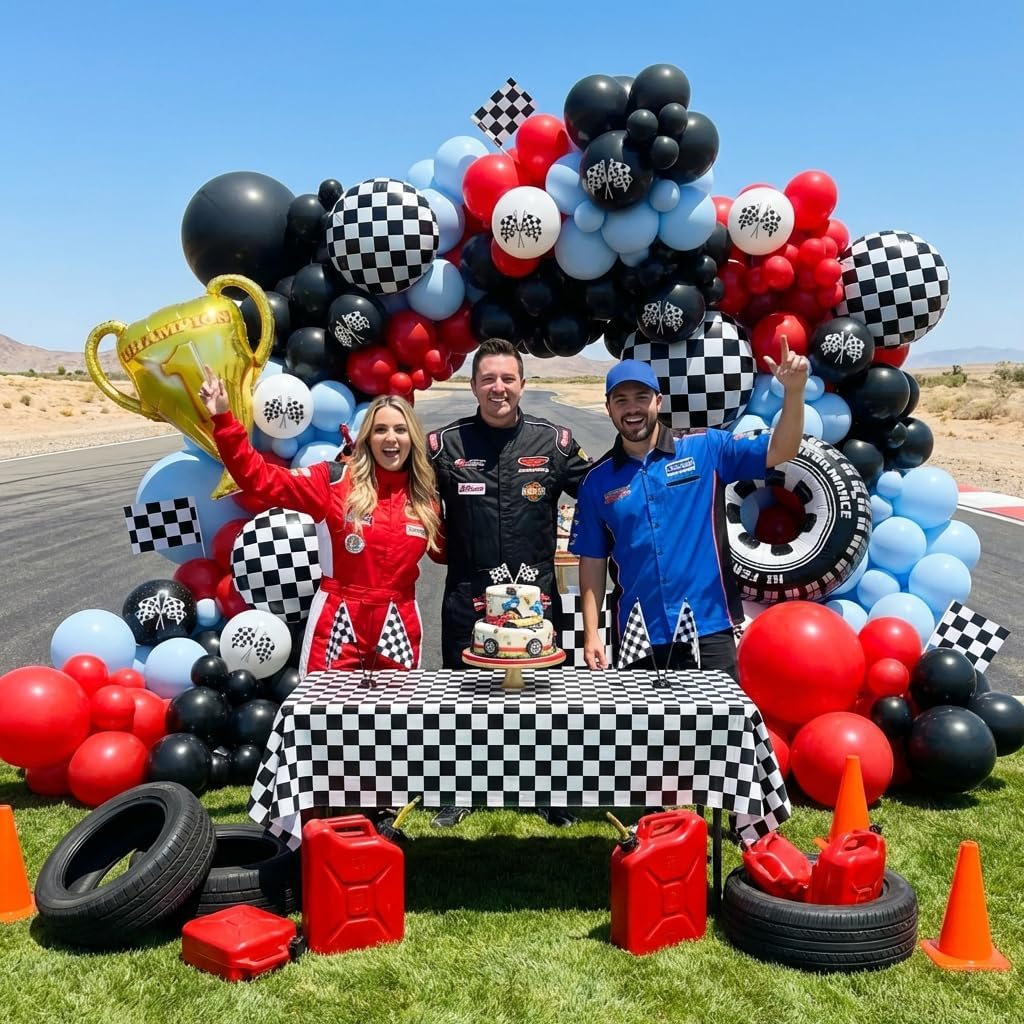 RACE RED CAR BALLOON GARLAND