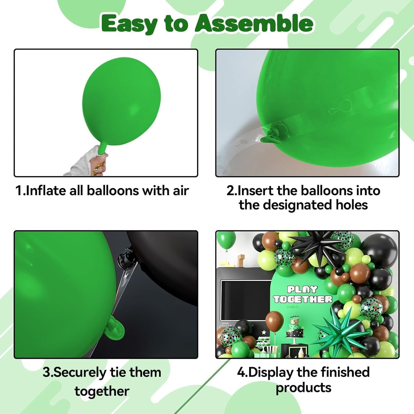 M!N3KR4FT BALLOON GARLAND
