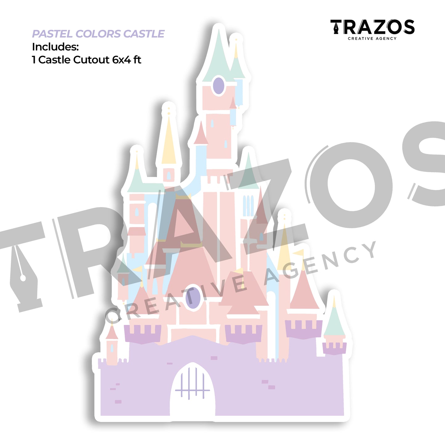 Pastel Colors Castle Backdrop