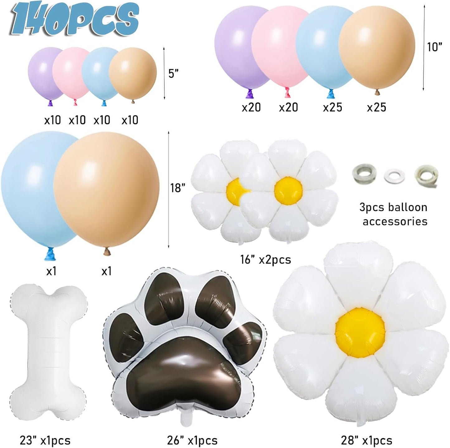 PASTEL COLORS BALLOON GARLAND
