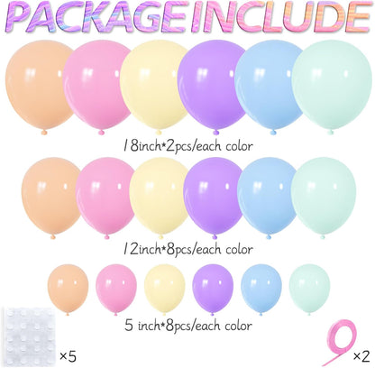 PASTEL COLORS BALLOON GARLAND