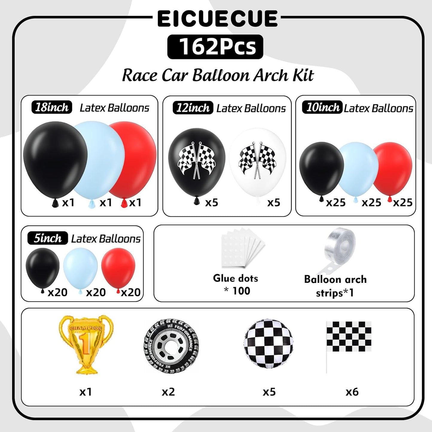 RACE RED CAR BALLOON GARLAND