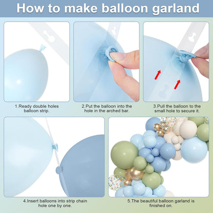 BLUE FAIR BALLOON GARLAND