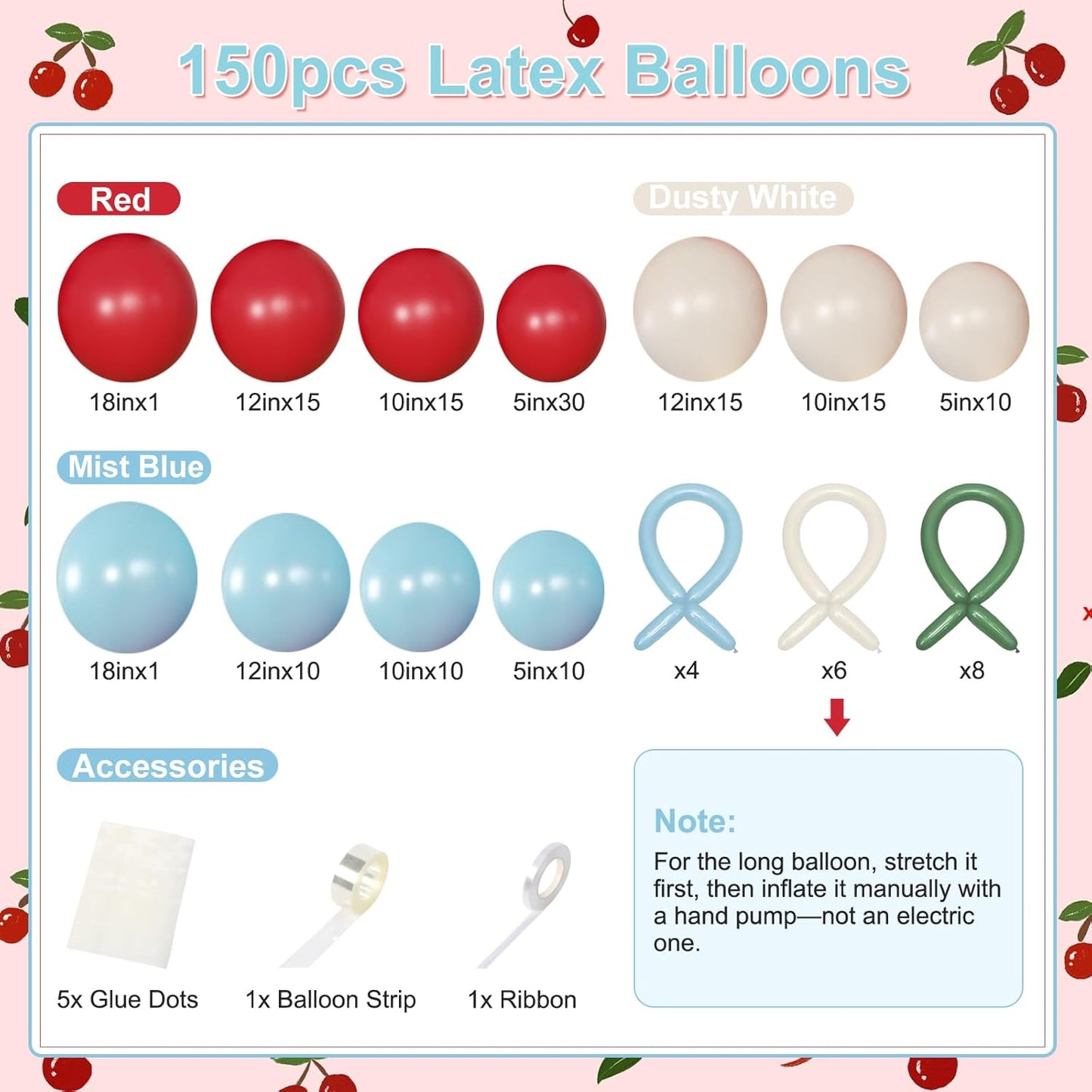 BLUE & RED BALLOON GARLAND