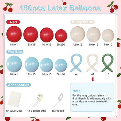 BLUE & RED BALLOON GARLAND