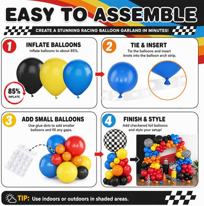 RACE CAR THEME BALLOON GARLAND