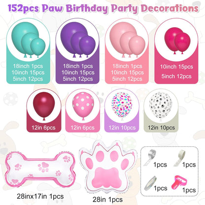 PINK PAW BALLOON GARLAND