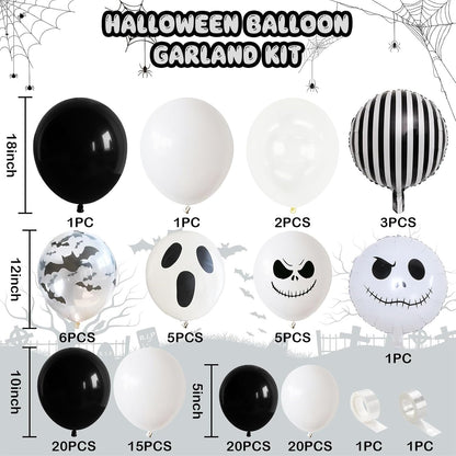 J4CK CHR!STMAS BALLOON GARLAND