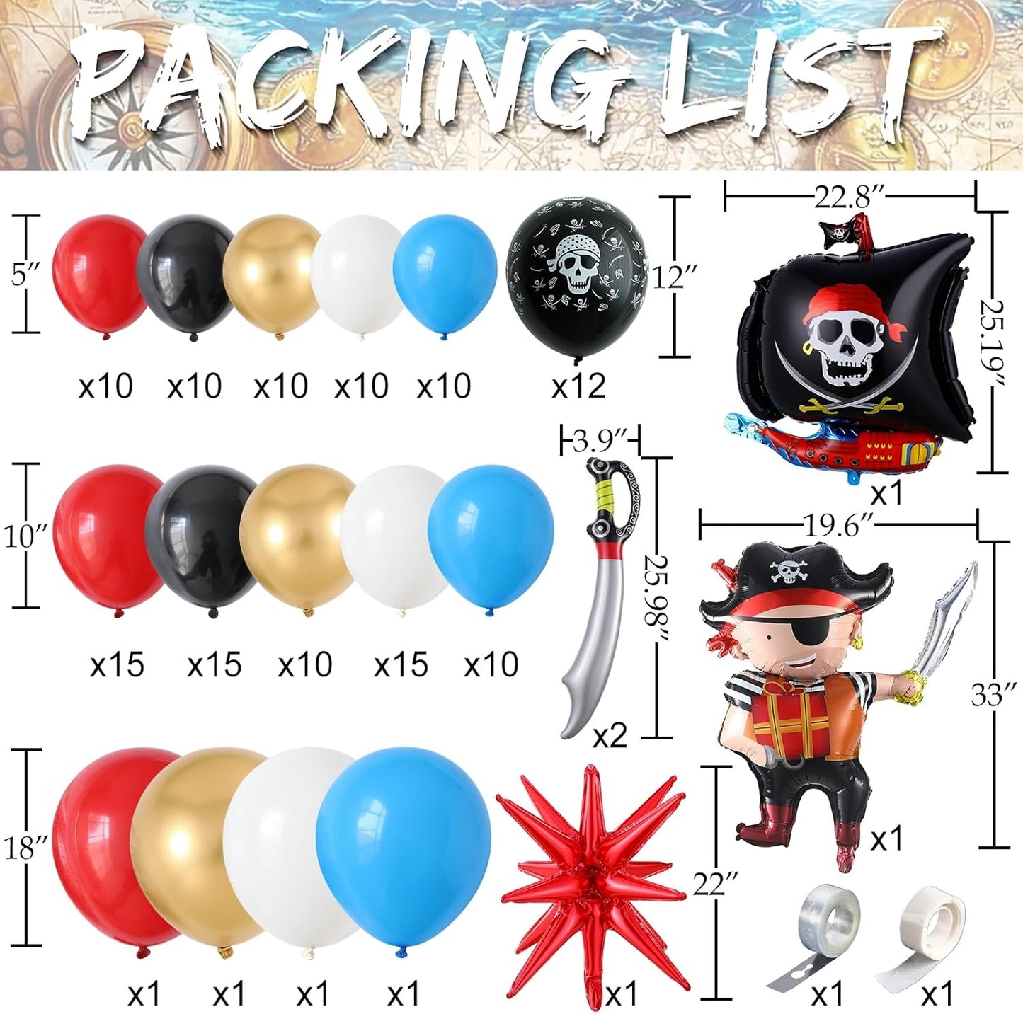 1 P!3C3 BALLOON GARLAND