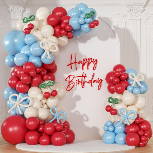 BLUE & RED BALLOON GARLAND
