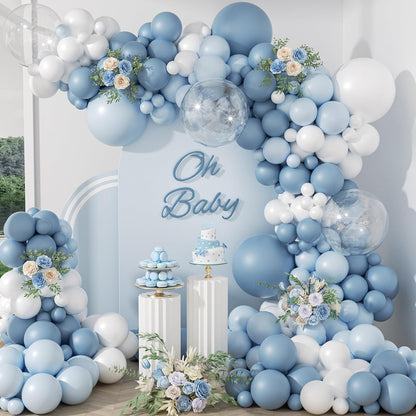 BLUE RACE CAR BALLOON GARLAND