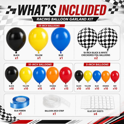RACE CAR THEME BALLOON GARLAND