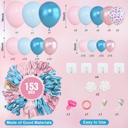 BLUE PRINCESS BALLOON GARLAND