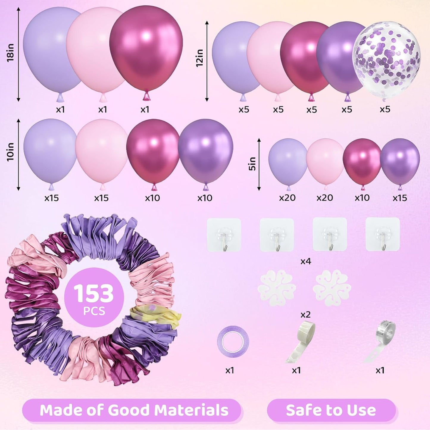 PINK & PURPLE BALLOON GARLAND