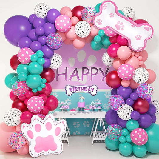 PINK PAW BALLOON GARLAND