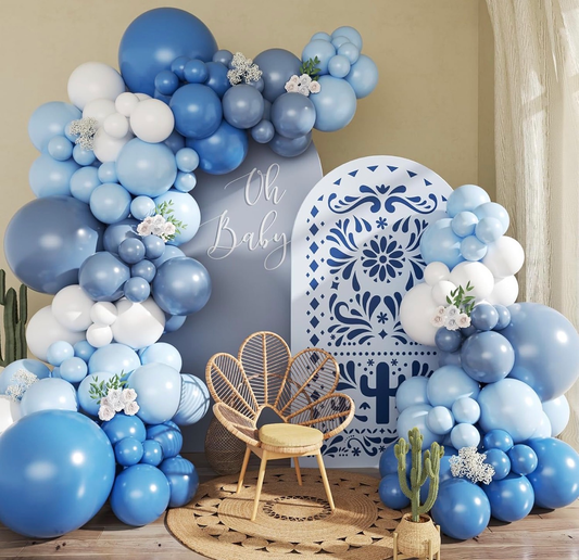 BLUE TONES BALLOON GARLAND