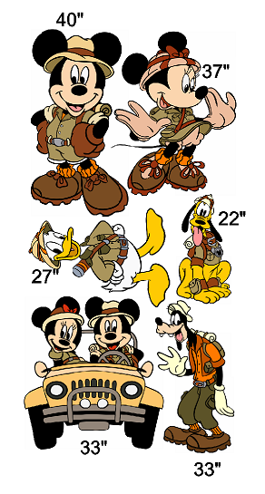 Safari Mickey Theme Party Cut Out Pack