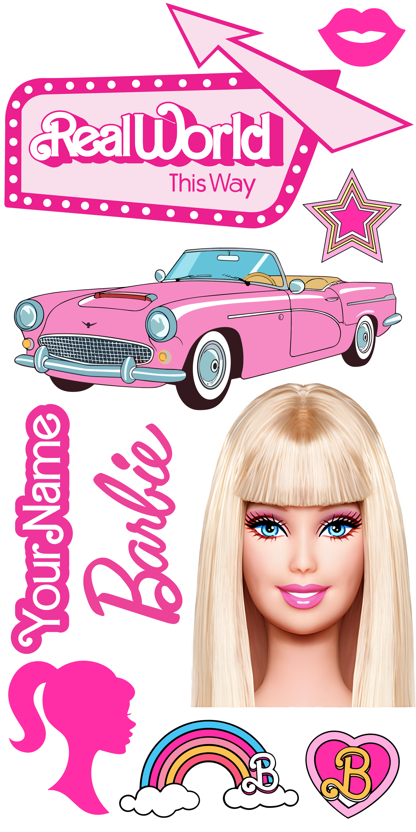 Barbie Theme Party Cut Out Pack