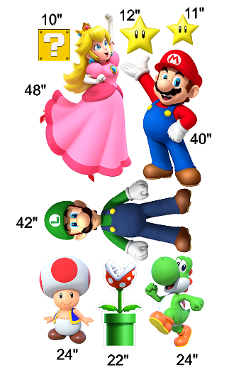 Super Mario Theme Party Cut Out Pack