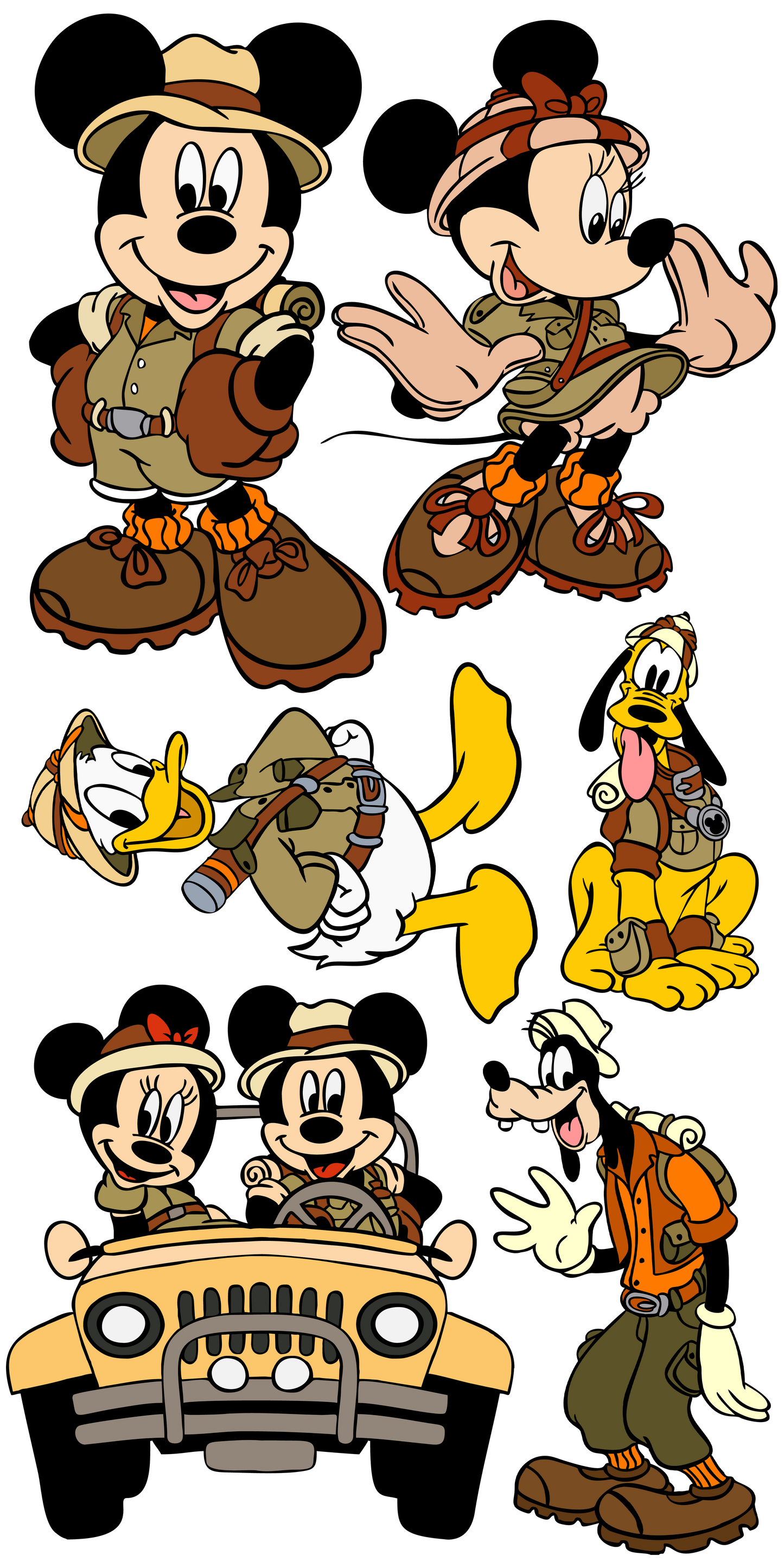 Safari Mickey Theme Party Cut Out Pack