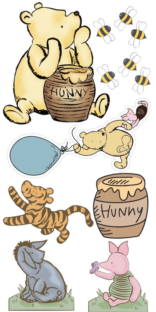 Winnie the Pooh Theme Party Cut Out Pack